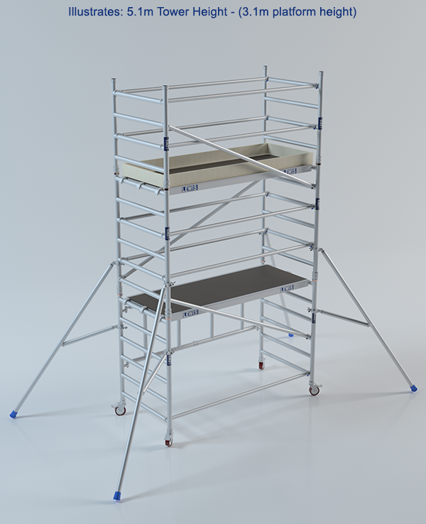 Lewis trade folding tower 3.1m Platform Height