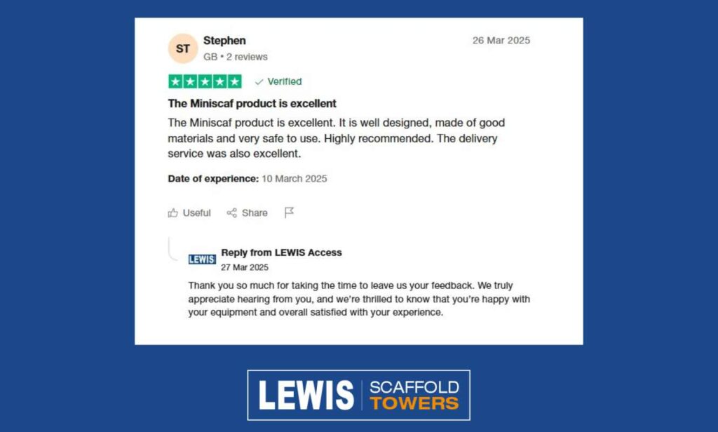 LEWIS Access reviews excellent miniscaff