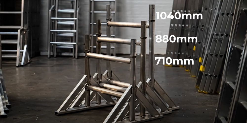 scaffold tower bandstand system sizes comparison