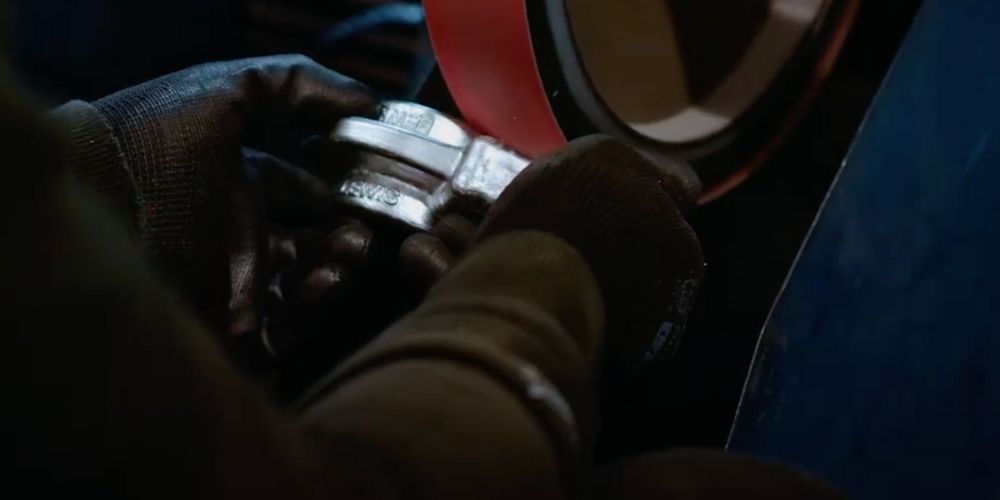 scaffold braces sanding metal