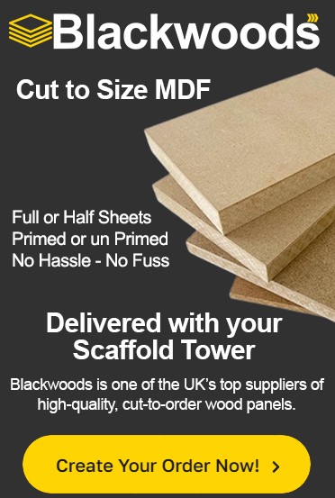 Cut MDF to size service by Blackwoods